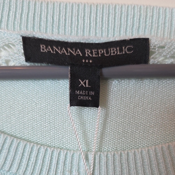 CLEARANCE Banana Republic Women's Light Seafoam Green Knit Top Size XL - Picture 2 of 11